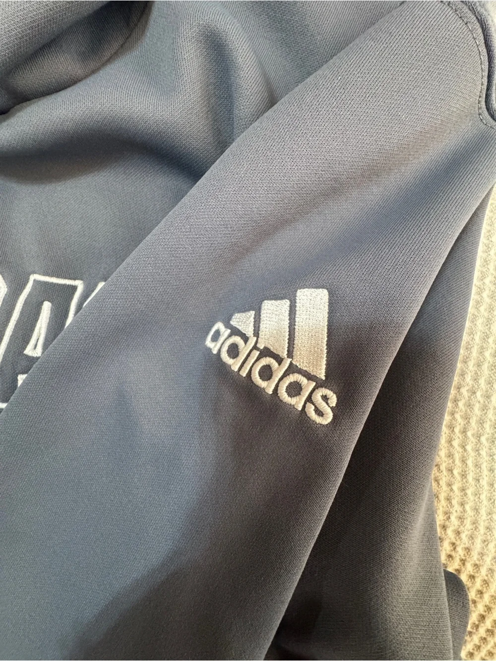 adidas Nebraska Basketball Hoodie in Dark Gray with Red Accents